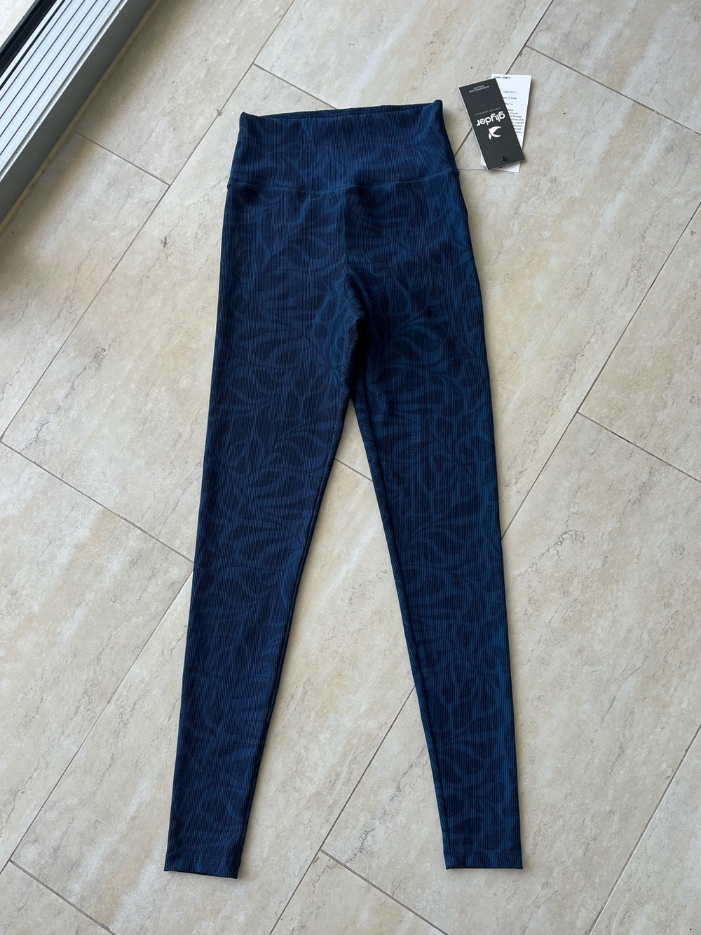 Glyder High-Waist Sultry Navy Palm Daze Leggings XS